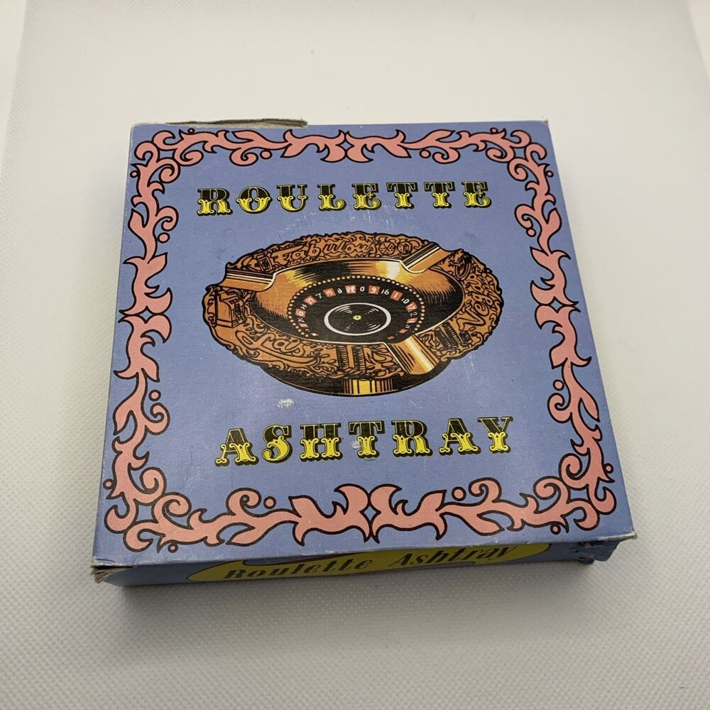 Vintage LAS VEGAS Souvenir Ashtray Roulette Wheel /Working Well